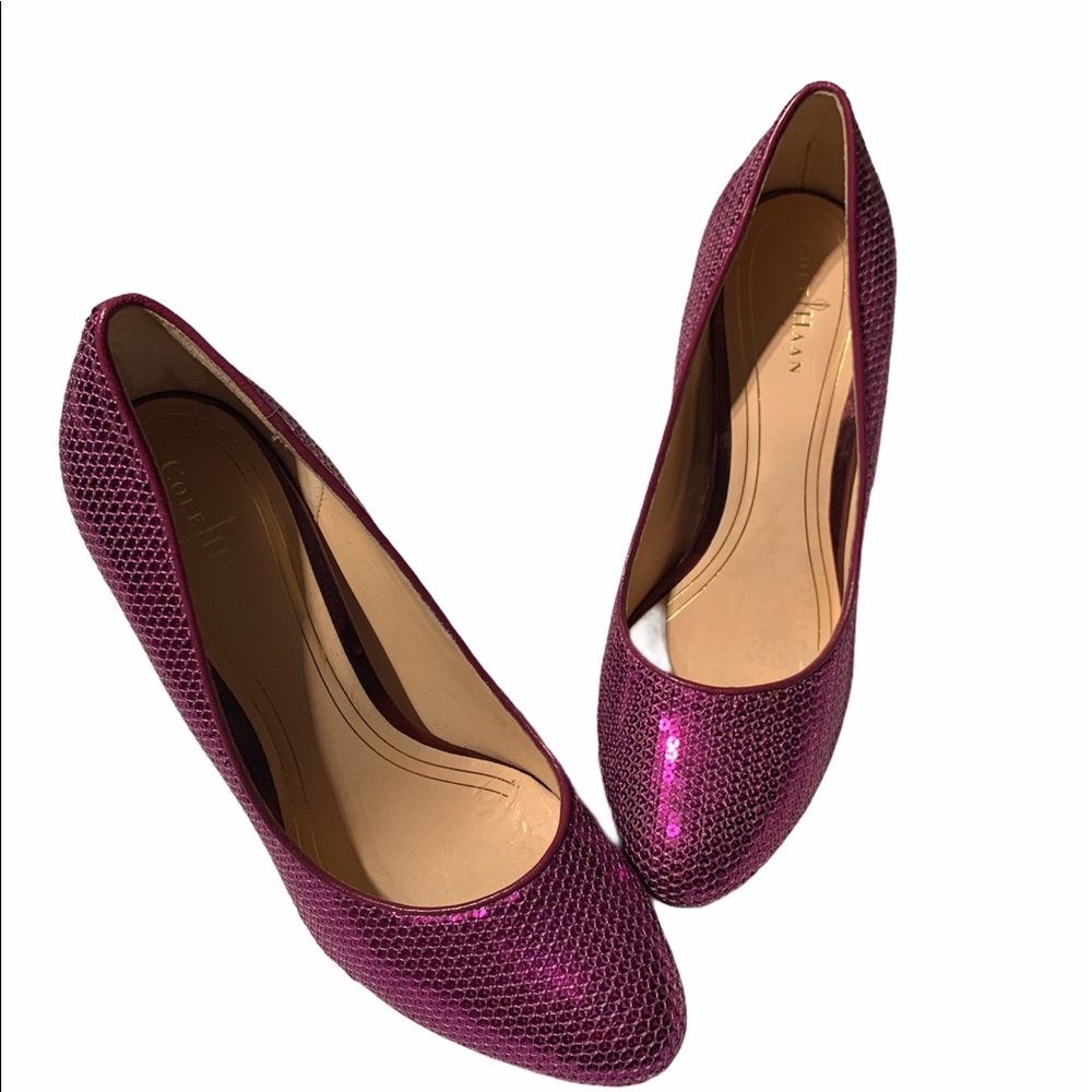 ⭐️Cole Haan Chelsea Purple Sequin Heel Pump⭐️ - Picture 14 of 14